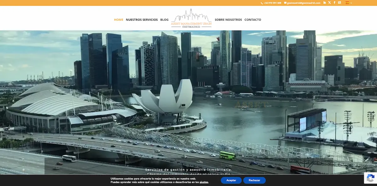 Captura de la web de Asset Management Spain